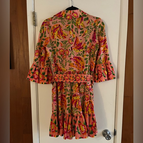 Farm Rio Printed Ruffle Shirt Dress - Picture 3 of 8